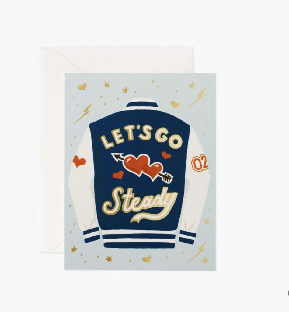 Let’s go steady card by Rifle Paper Co.