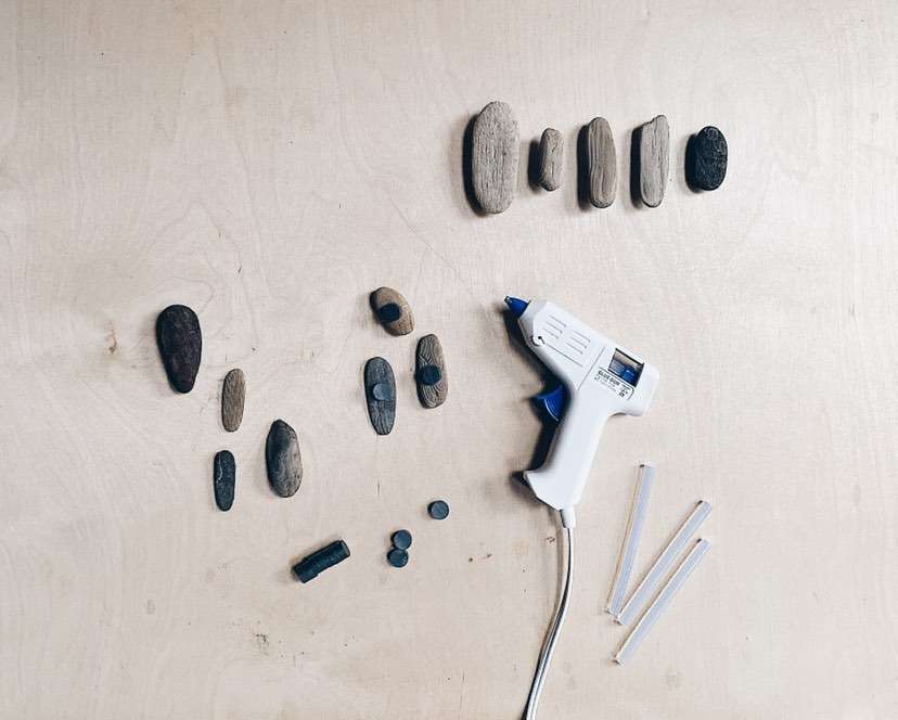 Tools for making driftwood magnets