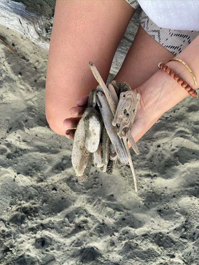 Collecting driftwood