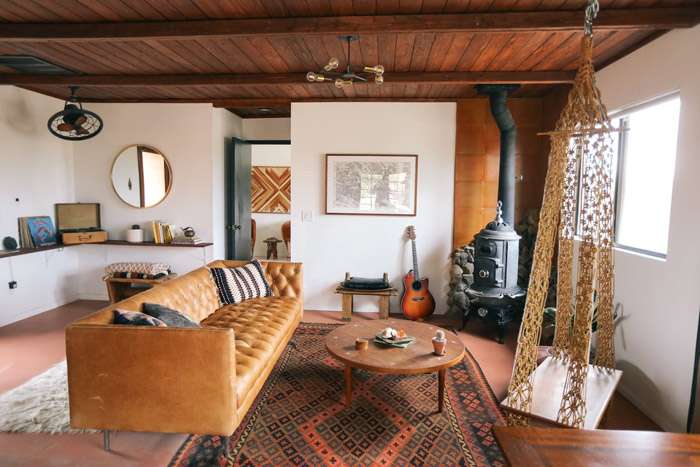 Living room at the Joshua Tree rental