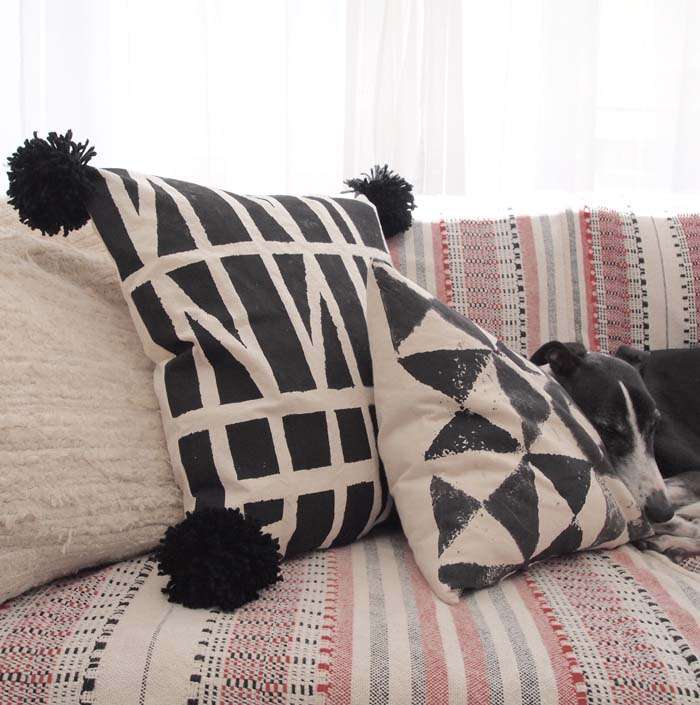 Graphic pillows dIy styled