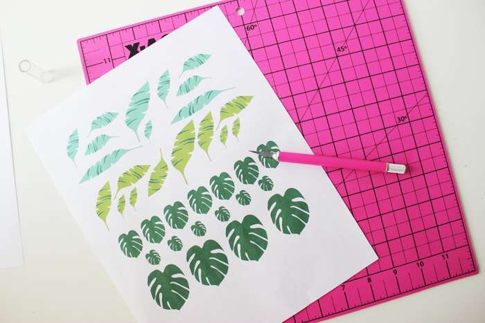 Cut out tropical designs