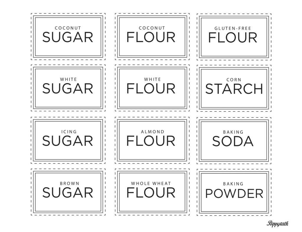 drygood pantry labels