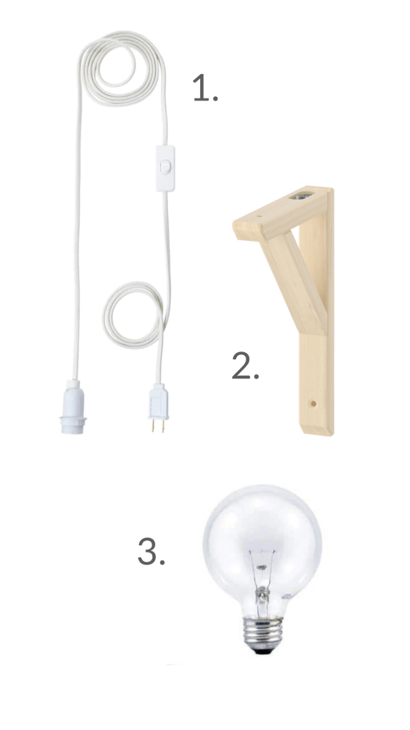 supplies for an ikea hack sconce