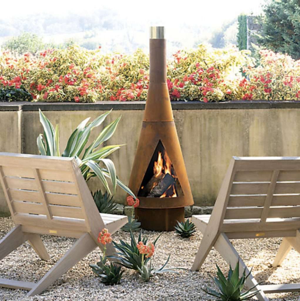 15 best fire pits angled obelisk chimnea