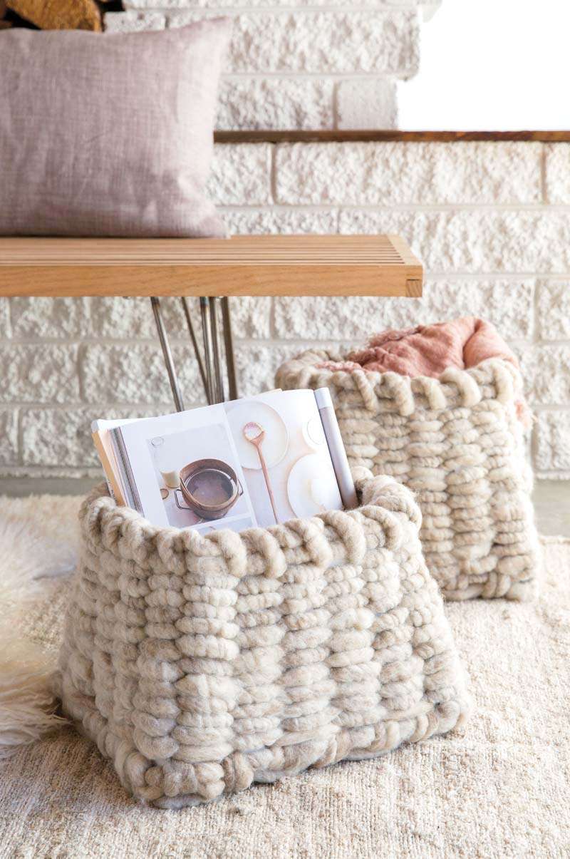 diy chunky weave basket