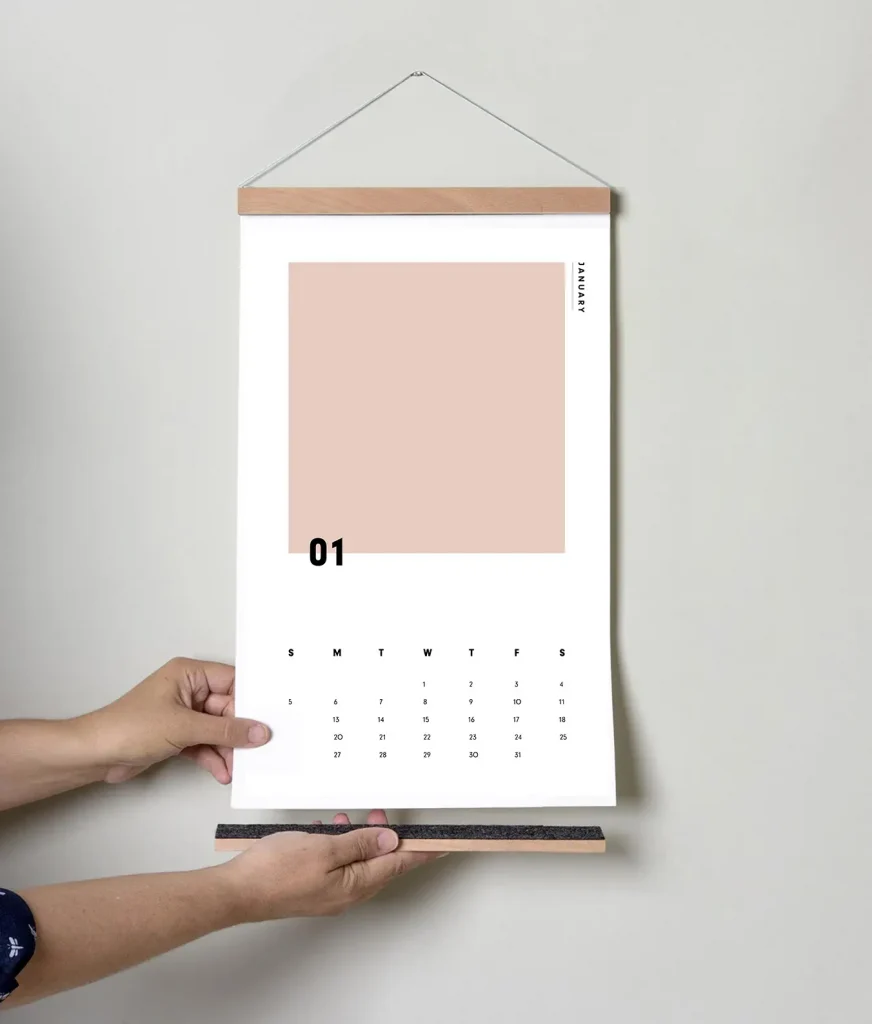 Minimal Shapes Calendar by Spaghetti and Meatballs