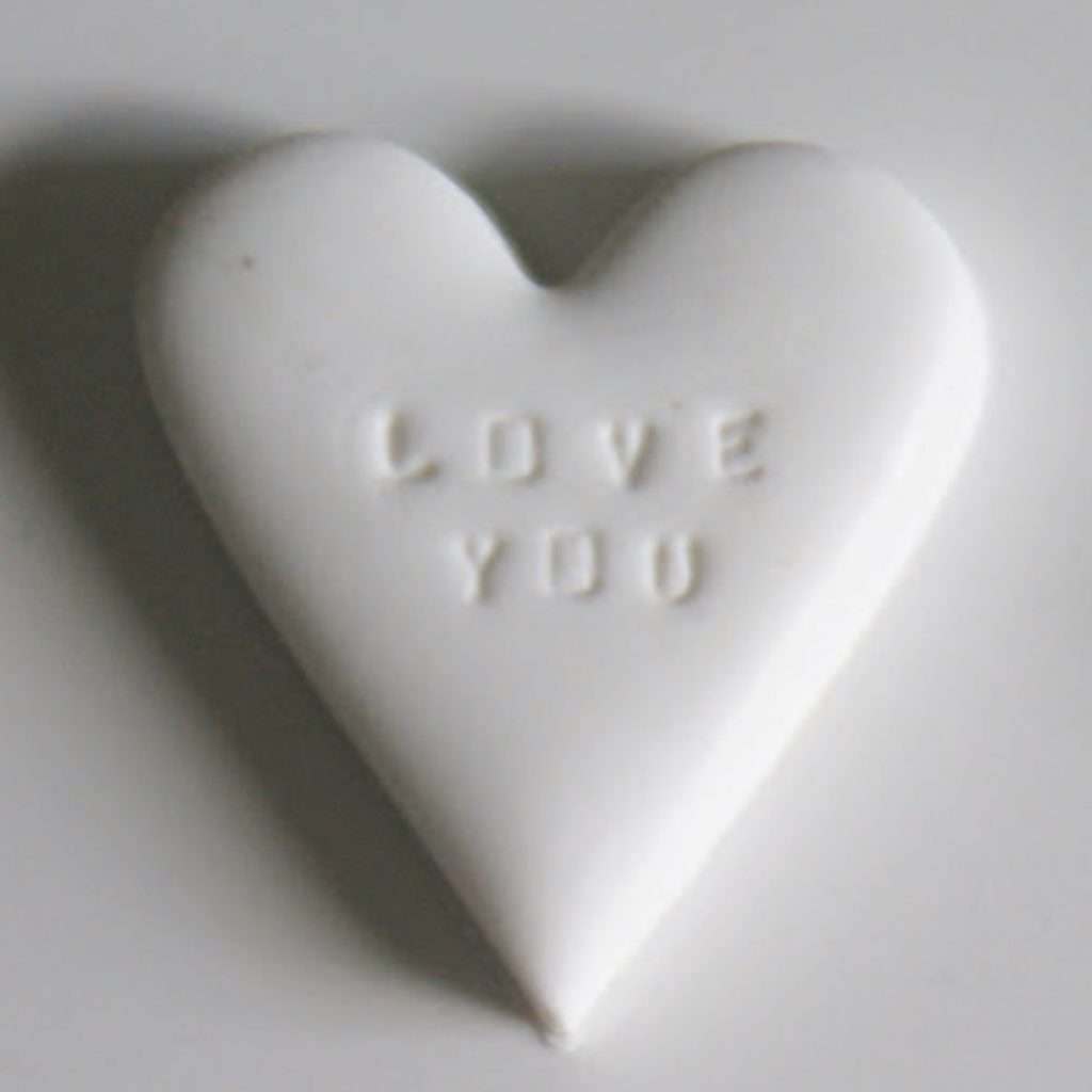 Stamped clay heart