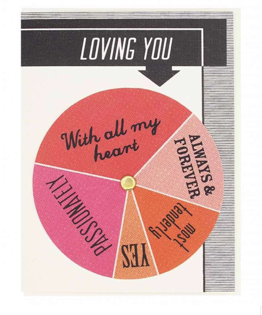 loving you card by assembly of text