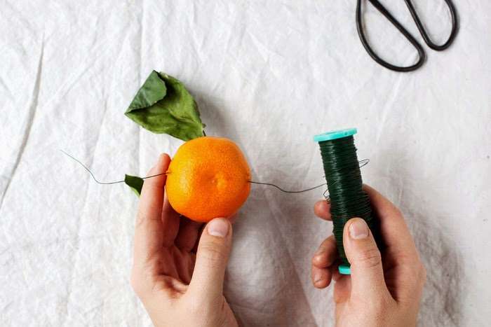 DIY Citrus Wreath Step 3