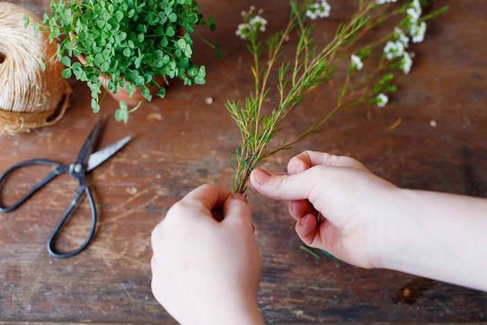 DIY floral crown