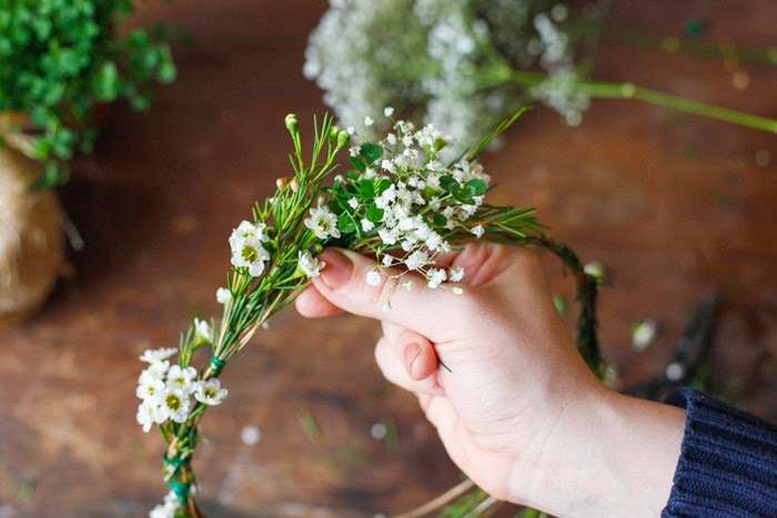 DIY Floral Crown step 4