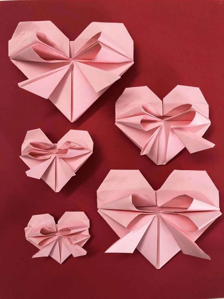 valentine bow origami diy