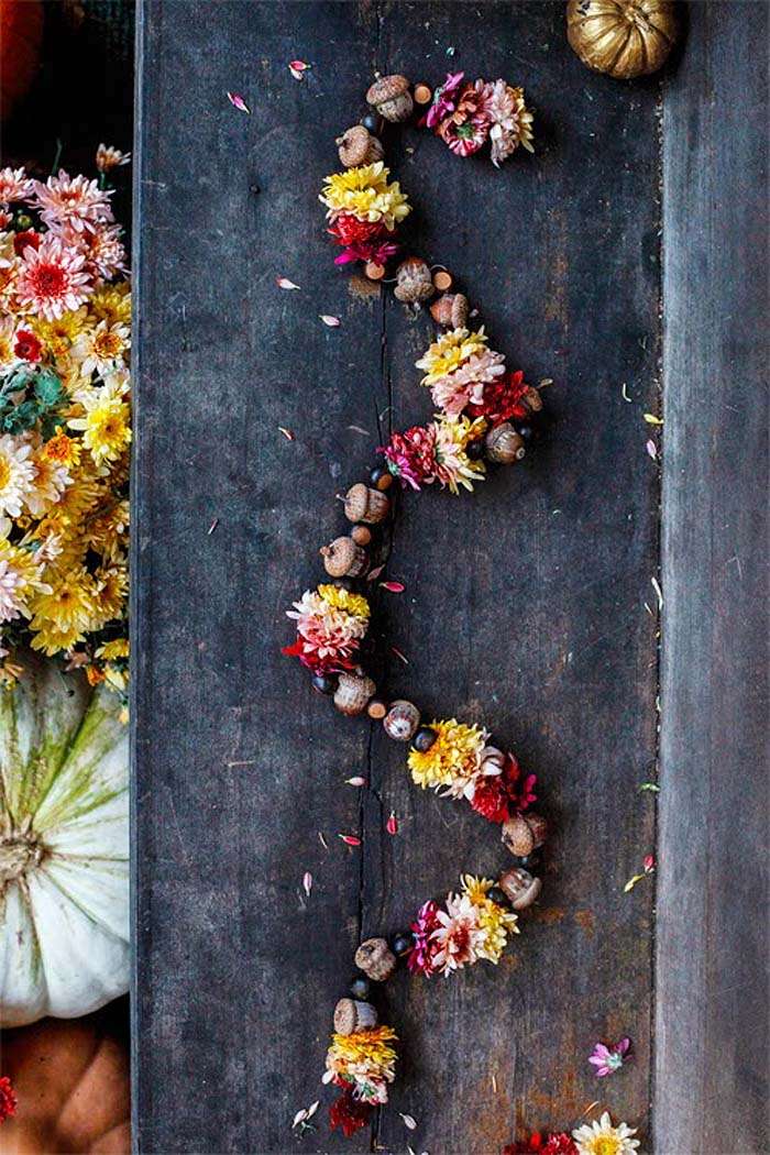 Fall floral garland