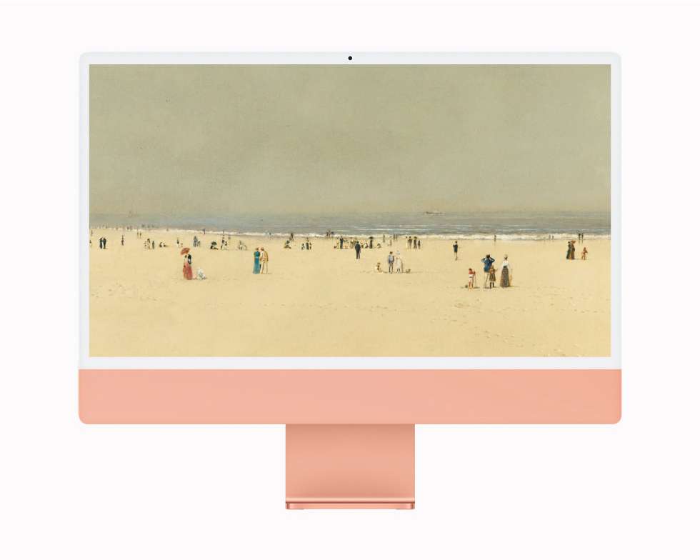 Digital wallpaper beach scene