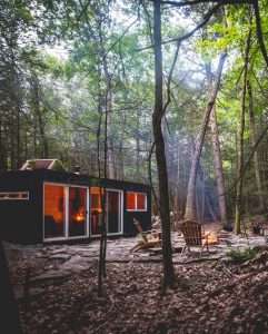 Container cabin in the Catskills