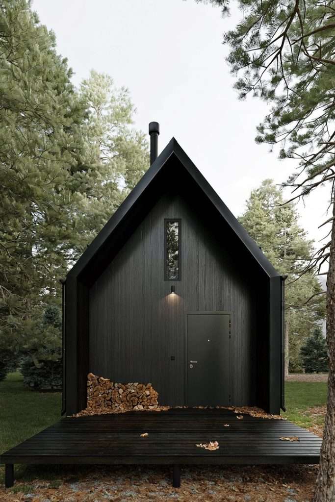 Front view tiny home rendering