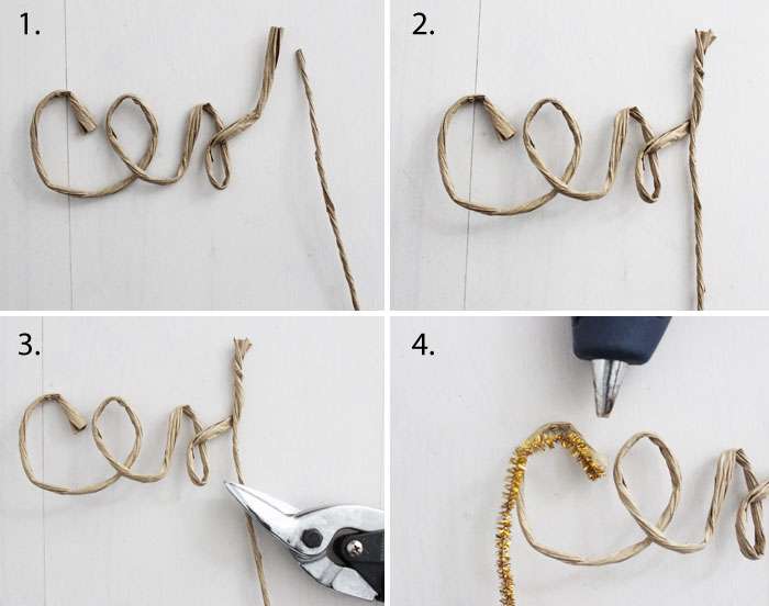 Steps to make wire garland